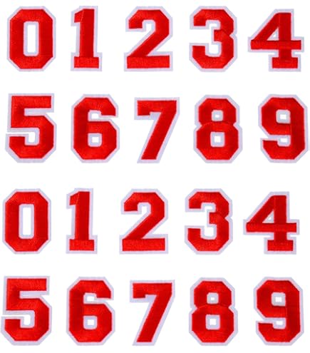 Amazon.co.jp: 【Wdlife】0～9数字ワッペンアイロン刺繍ワッペン